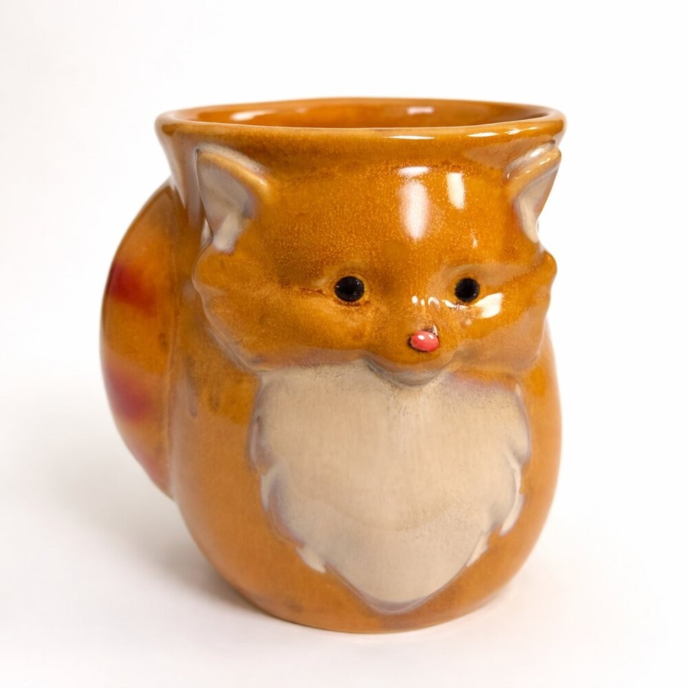 Fox Hand Warmer Giftcraft Mug Ceramic Cozy Woodland Tea Coffee Cup